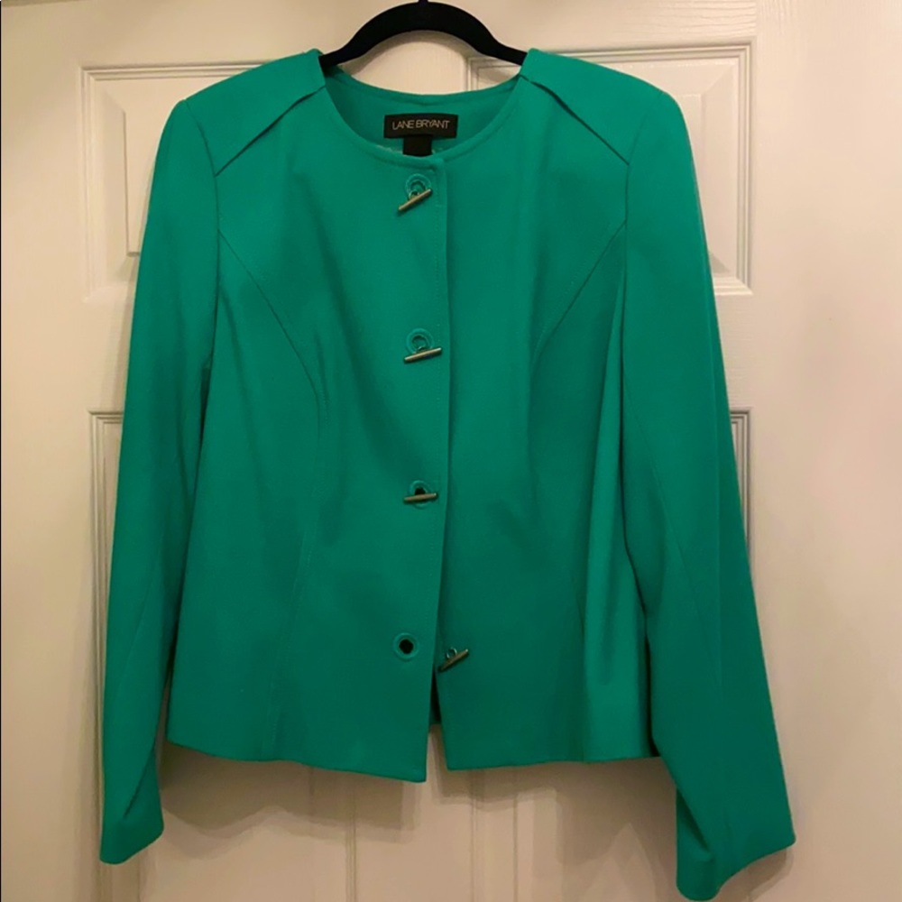 Blazer - turquoise by Lane Bryant